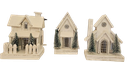 14.4"H B/O LIGHTED WOOD HOLIDAY HOUSE / INDIVIDUAL 