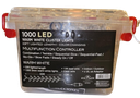33' 1,000-Light Warm White 3MM LED Multifunction Cluster Garland With Clear Wire