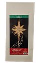 17" Pre-Lit Gold Glittered 8-point Star Treetop