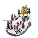 16"XMAS LED SKIING VILLAGE W/M