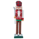 15" Red and Green Golfer Nutcracker