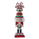 16" CANDY CANE HAT SOLDIER NUTCRACKER