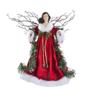 14"FABRIC MACHE ANGEL TREE TOP