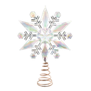 12.75" IRIDESCENT SNOWFLAKE TREE