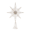 14"MET GOLD & PEARL SNOWFLAKE TREETOP