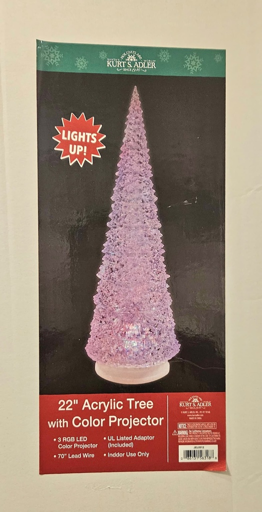 22" ACRYLIC LED TREE W/PROJECTO LED