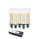 BATTERY OPERATED 5 LIGHT AMBER LED CANDLE LIGHT CLIP-ON  