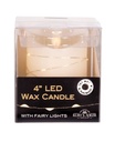 4"BATTERY OPERATED LED FLICKER FLAME WHITE CANDLE FAIRY