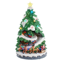 15.7"BATTERY OPERATED LIGHTED MUSICAL CHRISTMAS TREE WITH MOVING TRAIN