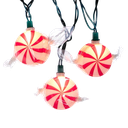 10/L RED PEPPERMINT CANDY LIGH SET 