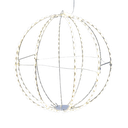 12" 280-LIGHT WARM WHITE LED FOLDABLE SILVER METAL SPHERE
