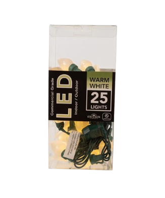 25L PEARL C7 WARM WHITE LED GRN WIRE
