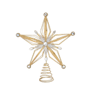 12.5"METAL GOLD & SILVER STAR TREETOP