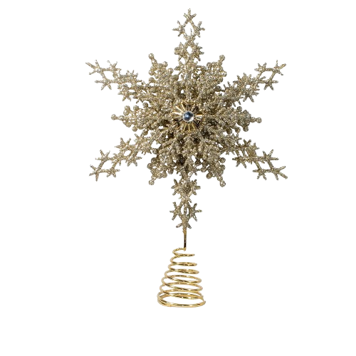 CHAMPAGNE GOLD SNOWFLAKE TREETOP