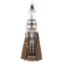 22" HOLLYWOOD NUTCRACKER MUSICAL  GOLD & SILVER NUTCRACKER WITH WATER GLOBE