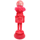 20" HOLLYWOOD NUTCRACKERS BATTERY OPERATED MUSICAL LIGHTED FLOCKED RED 