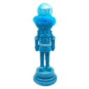 20" HOLLYWOOD NUTCRACKER BATTERY OPERATED MUSICAL LIGHTED FLOCKED BLUE