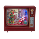8.325 BATTERY OPERATED USB LED MUSICAL TV WITH SPINNING GLITTER WATER TABLE PIECE 