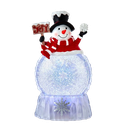 BATTERY OPERATED USB CHRISTMAS SNOWMAN WATER GLOBE 