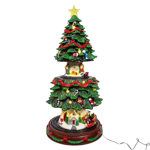 MUSICAL ANIMATED CHRISTMAS TREE TABLE PIECE 
