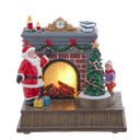 ANIMATED FIREPLACE SCENE WITH SANTA & TREE