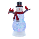 11.42" BATTERY OPERATED LED LIGHTED SNOWMAN  LANTERN 