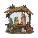 8" BATTERY OPERATED USB LIGHTED NATIVITY SCENE WITH SPINNING GLITTER WATER
