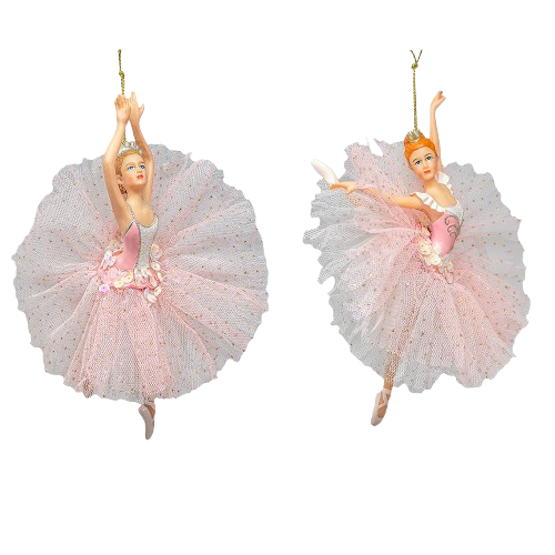 PINK BALLERINA ORNAMENTS / INDIVIDUAL 