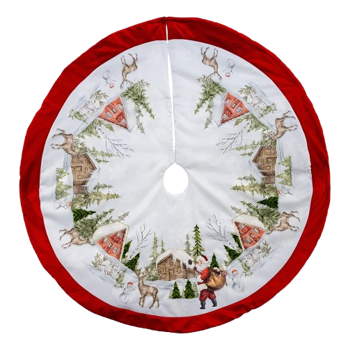 VELVET BEADED EMBROIDERED TREE SKIRT 