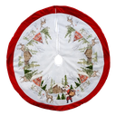 VELVET BEADED EMBROIDERED TREE SKIRT 