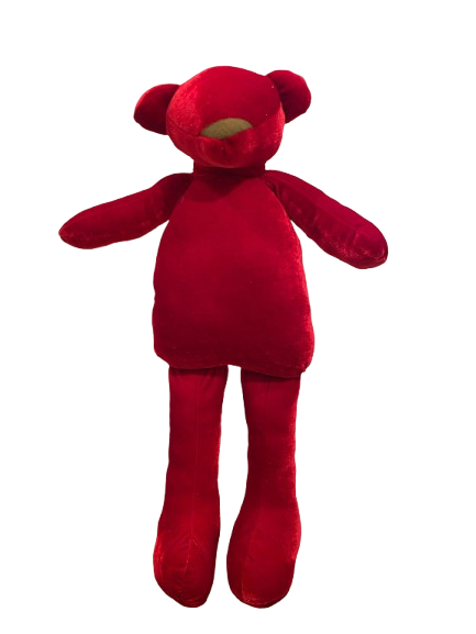 24” OSO GRANDE DE TERCIOPELO ROJO.