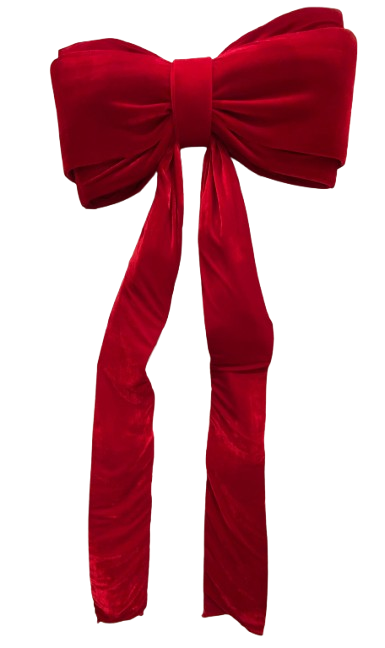 32” X 60” LAZO XL DE TERCIOPELO ROJO 