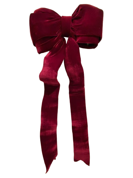  32” X 60” LAZO XL DE TERCIOPELO BURGUNDY 