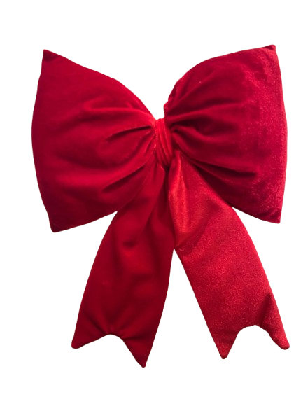 10" X 10”  LAZOS DE TERCIOPELO ROJO 