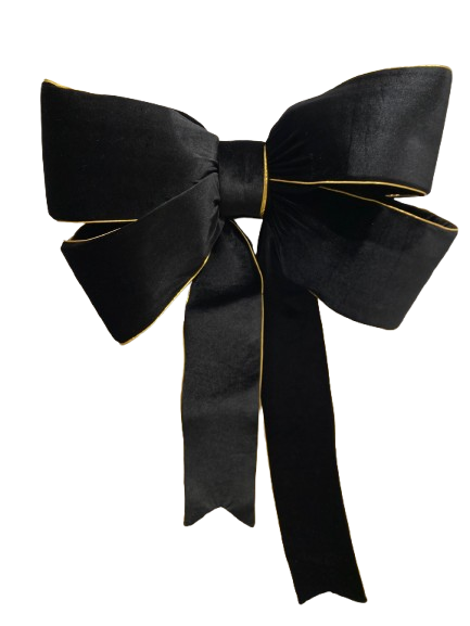32” X 40” LAZO DE TERCIOPELO NEGRO                         BORDE DORADO. 