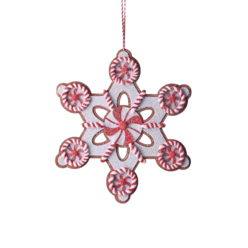 18" FELT SUGAR/SPICE  SNOWFLAKE 