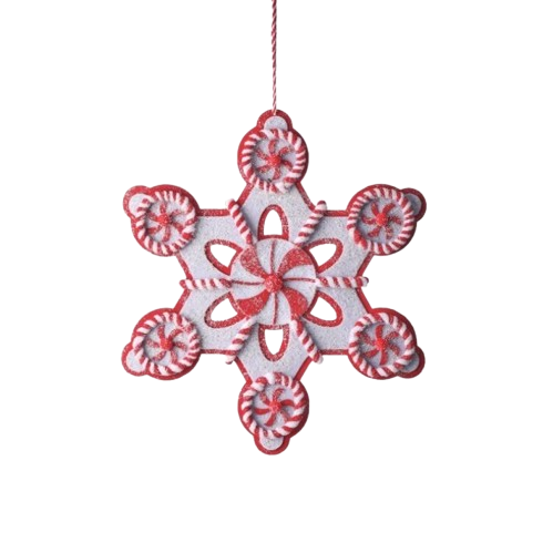 18" FELT SUGAR/SPICE  SNOWFLAKE 