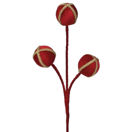 25" TRIPLE VELVET BALL SPRAY