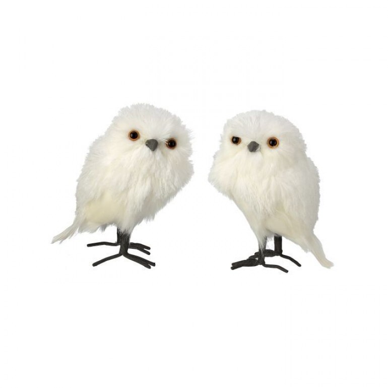 6.7" FEATHER WHITE OWL 2AST