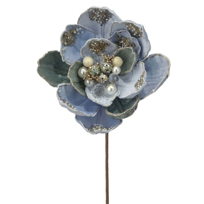 24" ICED WINTER MAGNOLIA STEM