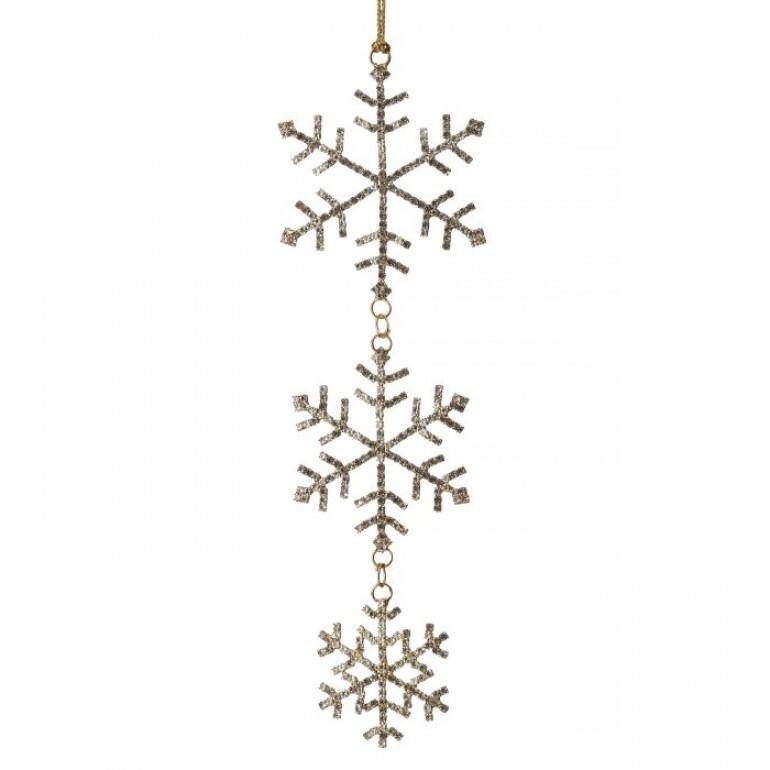 10" PETITE JEWEL SNOWFLAKE DROP ORNAMENT