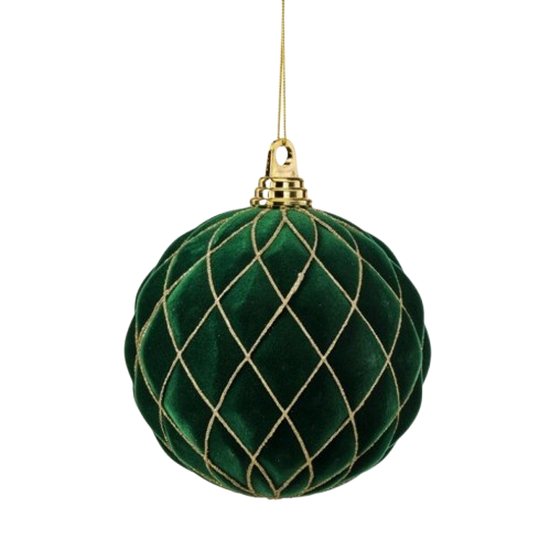 150MM VP FLCK W/GLTR DIAMOND BALL -  BX/2 - DARK GREEN