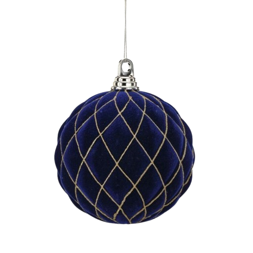 150MM VP FLCK W/GLTR DIAMOND BALL -  BX/2 - MIDNIGHT BLUE