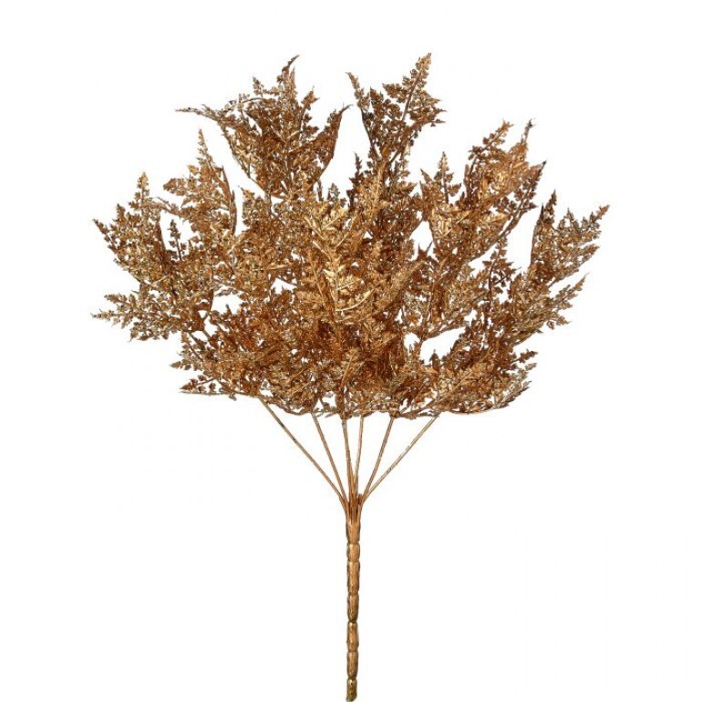 18"WINTER GLITTER FERN BUSH