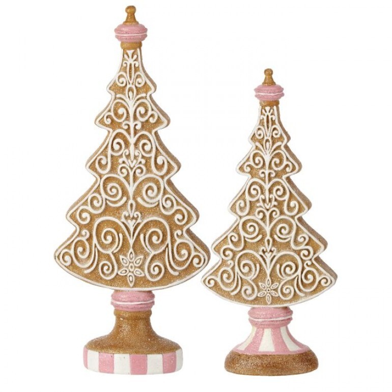 13.5" - RESIN ICING GINGERBREAD TREE INDIVIDUAL GRANDE