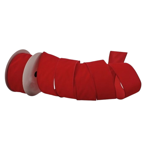 2.5"X20Y VELVET RIBBON -  RED 