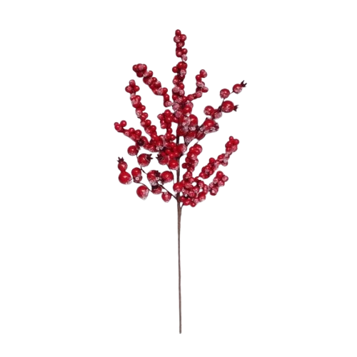 22"WP ICED GLITTER CROWN BERRY SPRAY