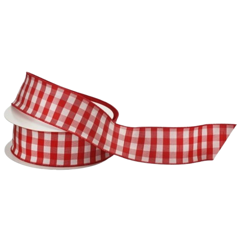 2.5"X10Y COUNTRY CHECK W/FELT RIBBON