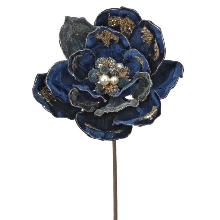 28" GRANDE GLAMOUR MAGNOLIA STEM - MIDNIGHT BLUE
