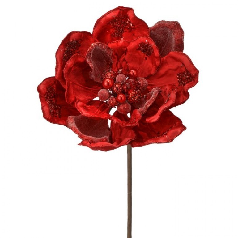 28" GRANDE GLAMOUR MAGNOLIA STEM RED